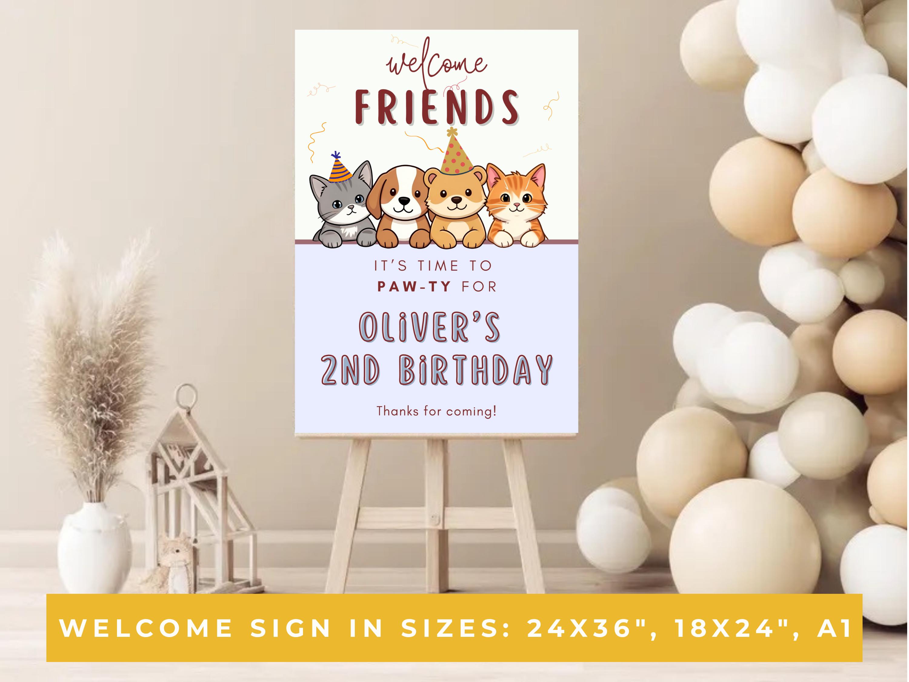 Dog & Cat Paw-ty Welcome Sign thumbnail 4