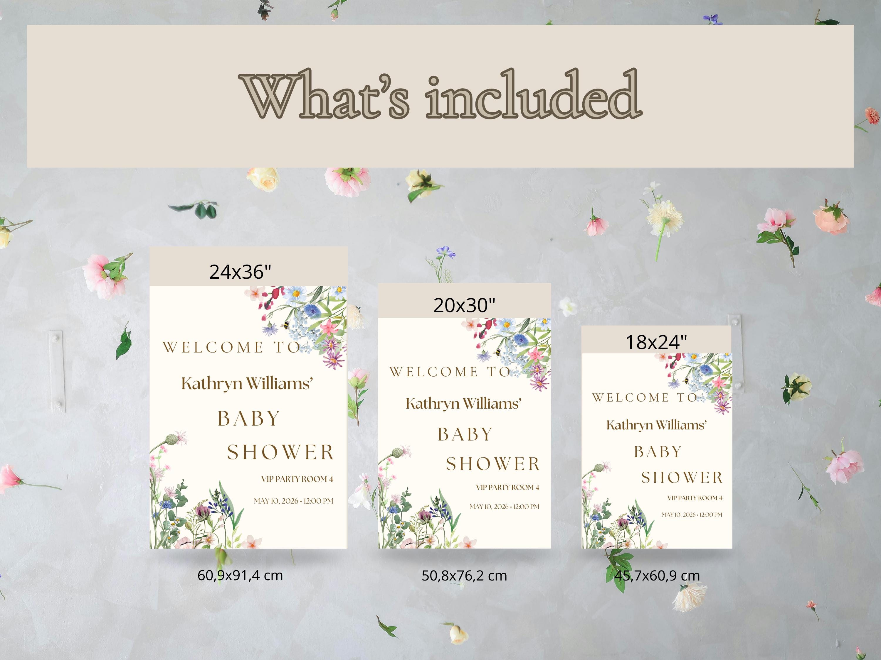 Baby in Bloom Baby Shower Welcome Sign thumbnail 5