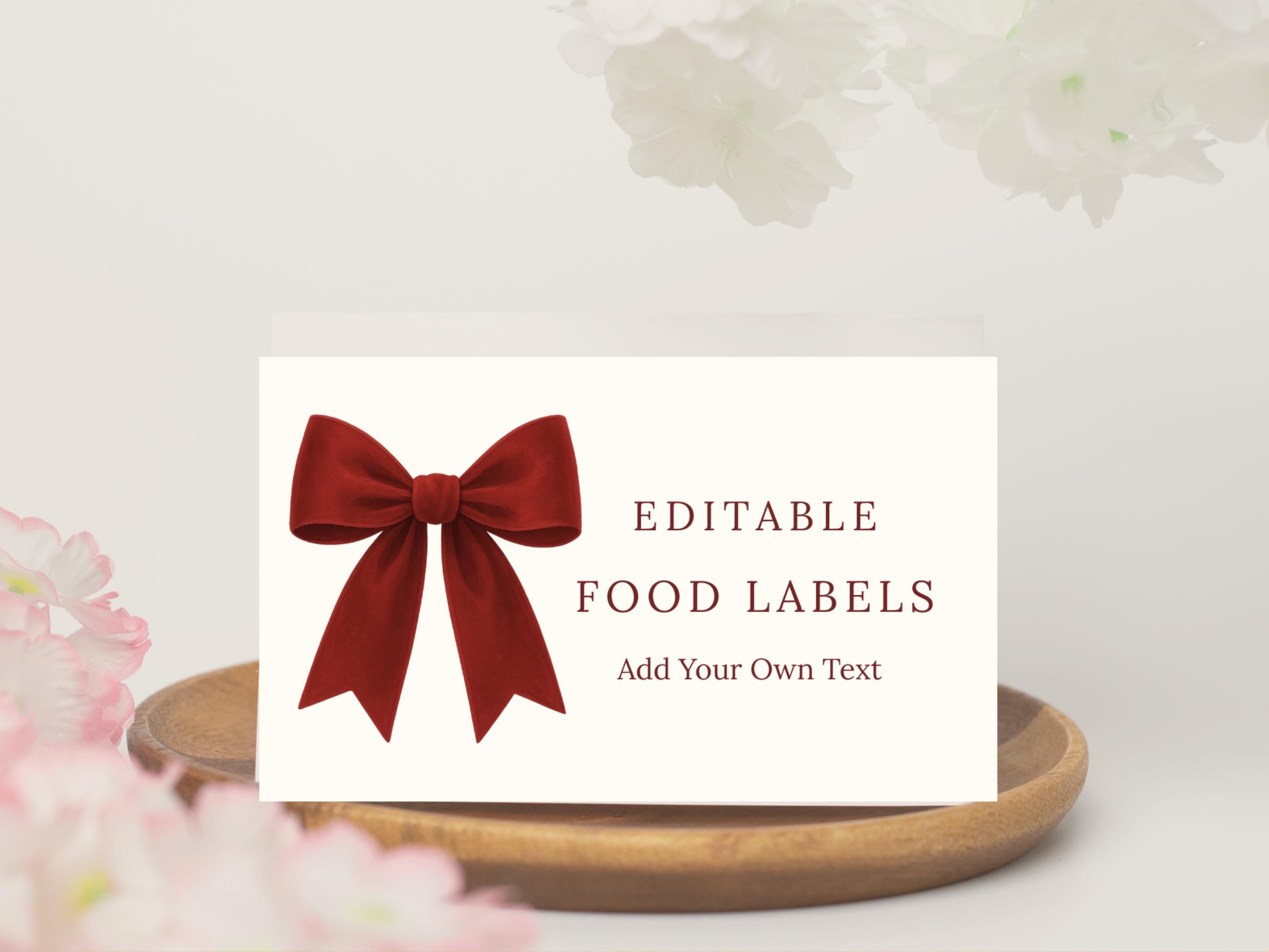 Christmas Holiday Buffet Labels thumbnail 3