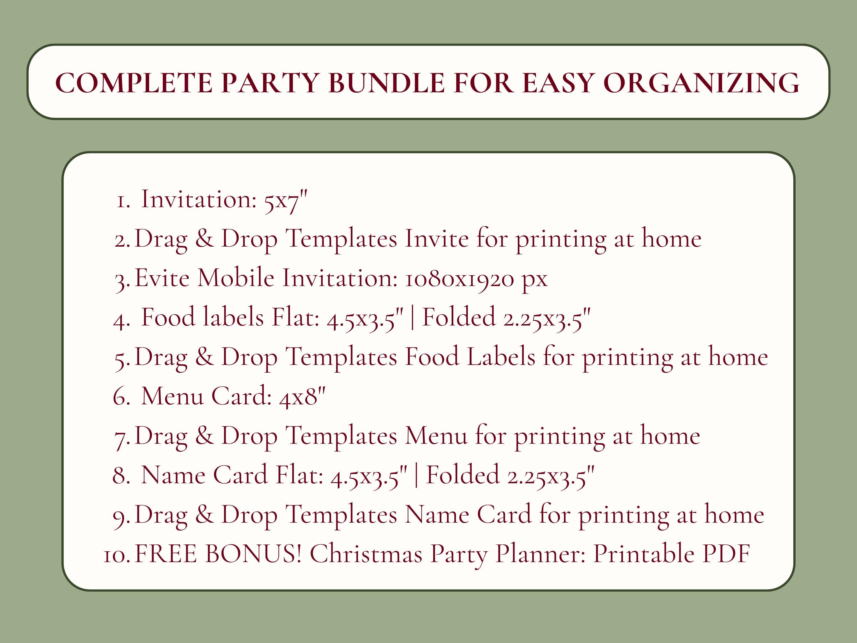 Green Bow Christmas Party Bundle thumbnail 2