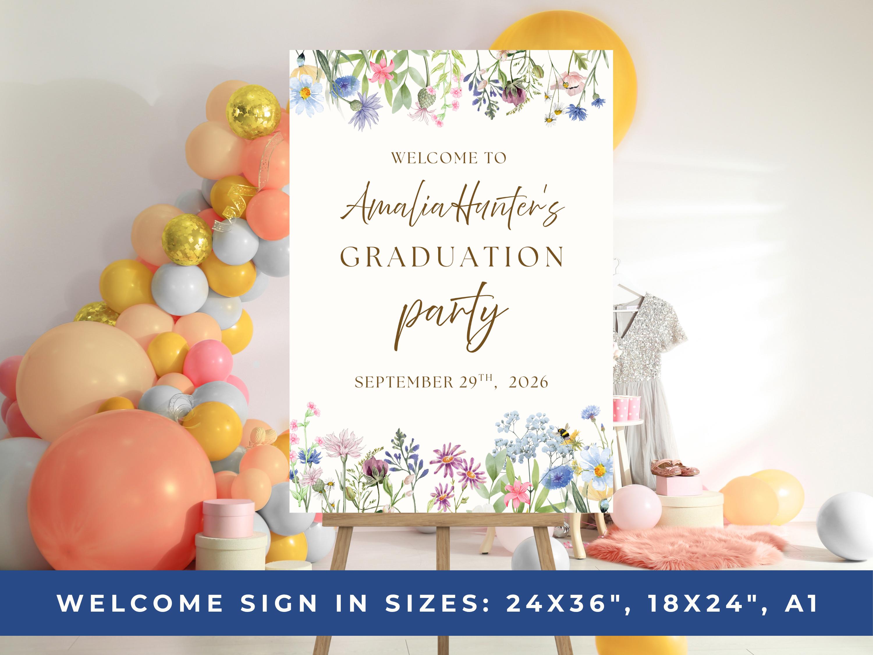 Wildflower Graduation Welcome Sign thumbnail 5