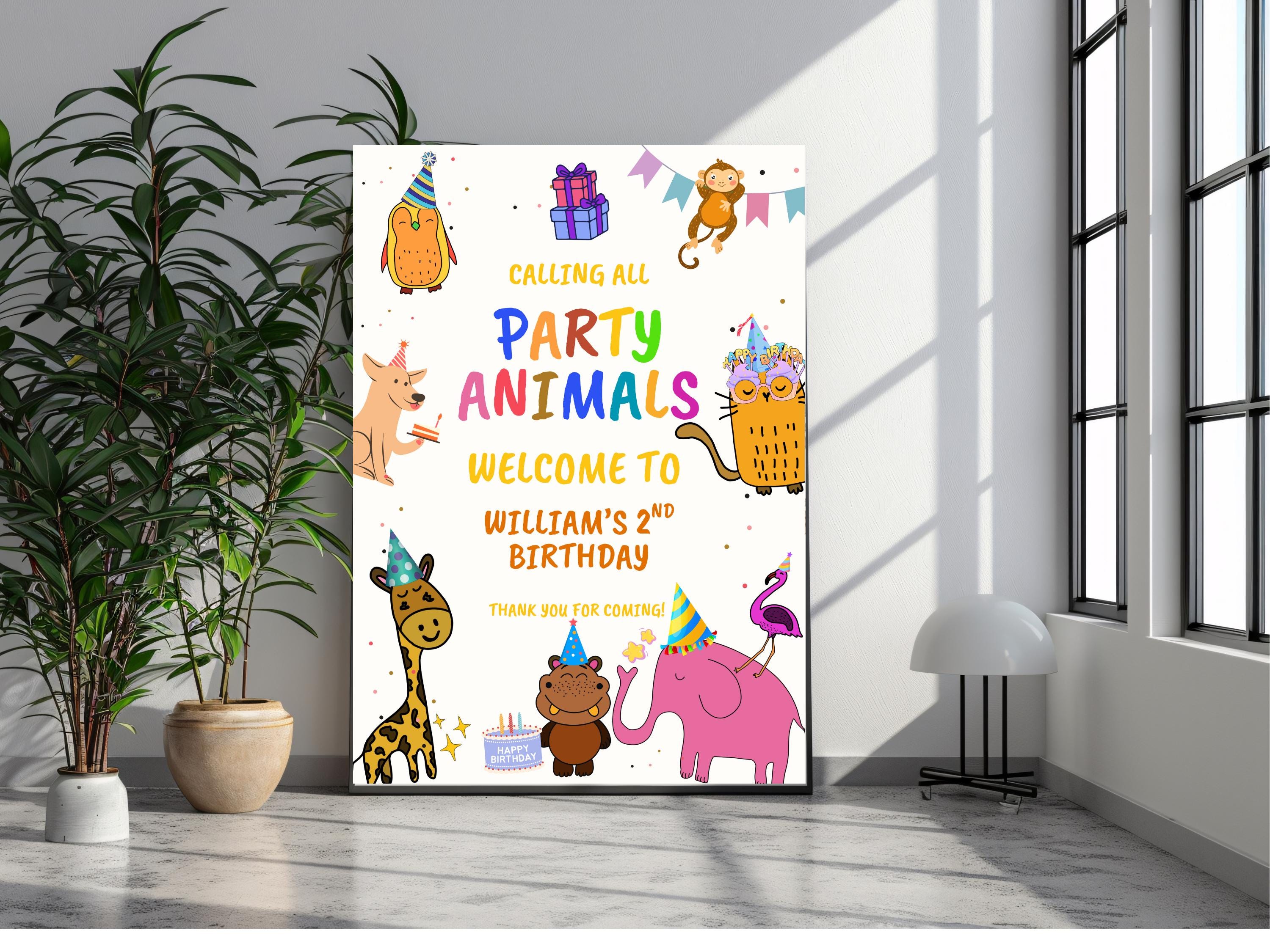 Calling All Party Animals Welcome Sign thumbnail 4