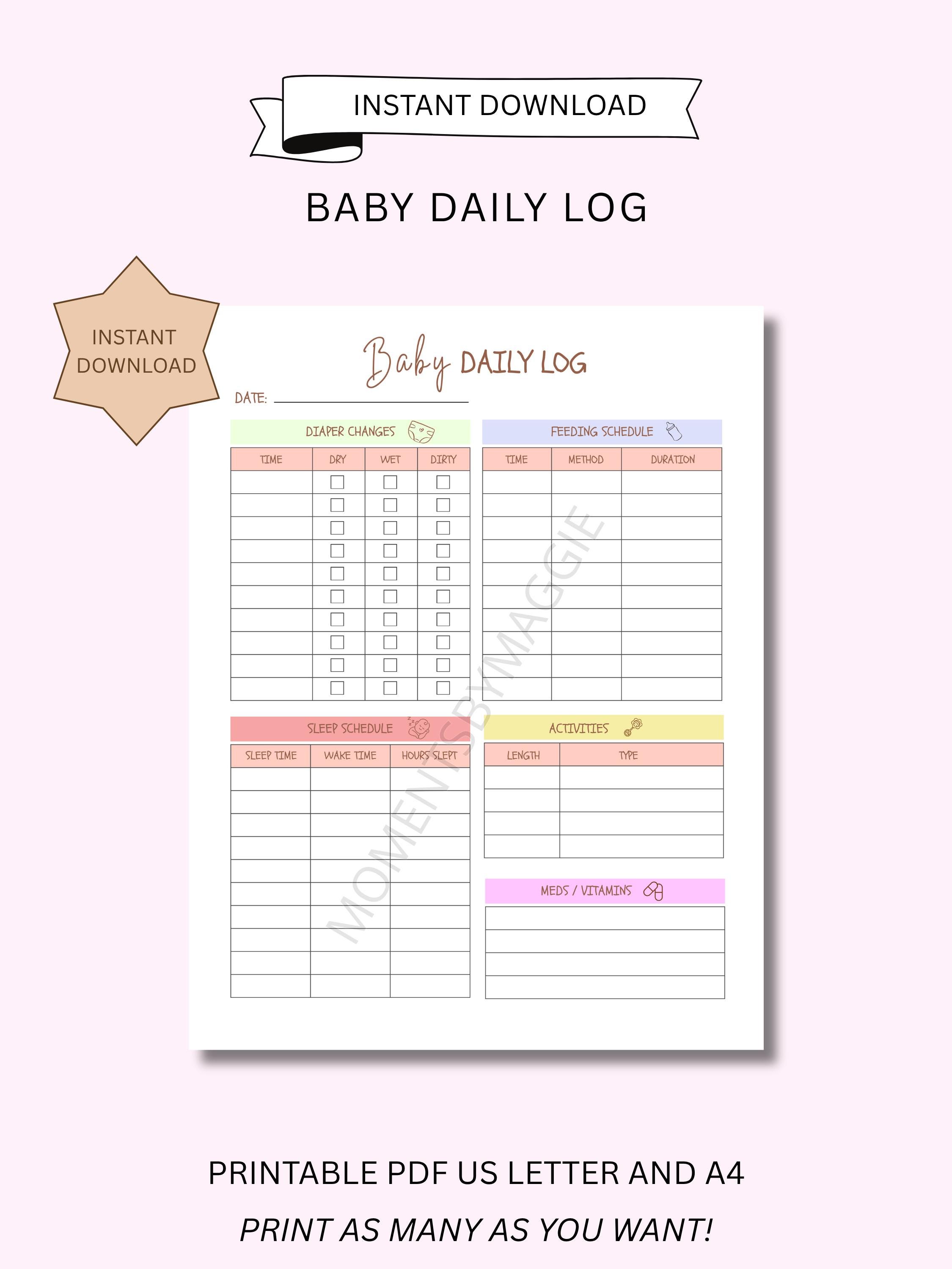 Newborn Baby Care Planner — editable Canva template