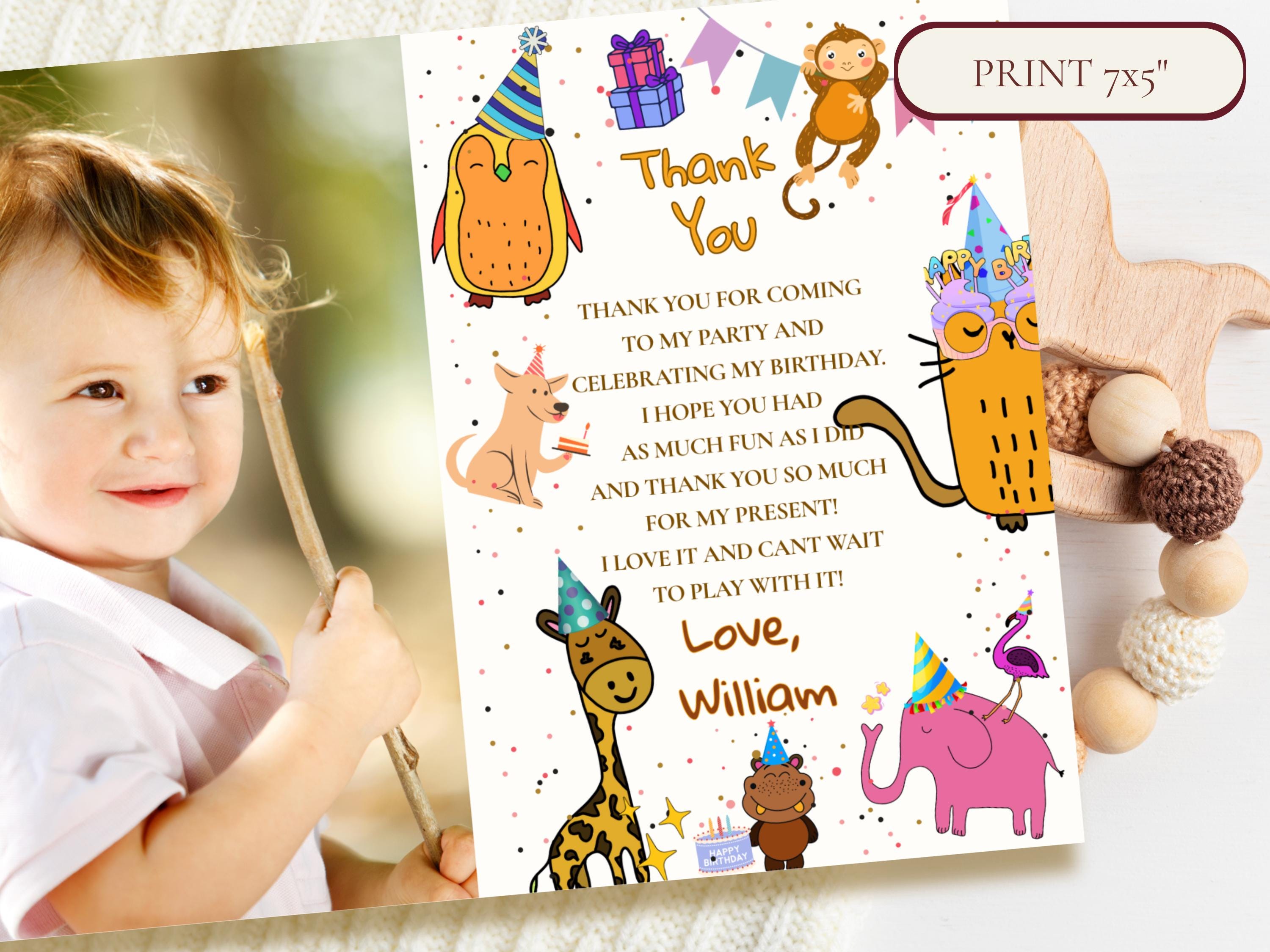 Calling All Party Animals Thank You Card thumbnail 4