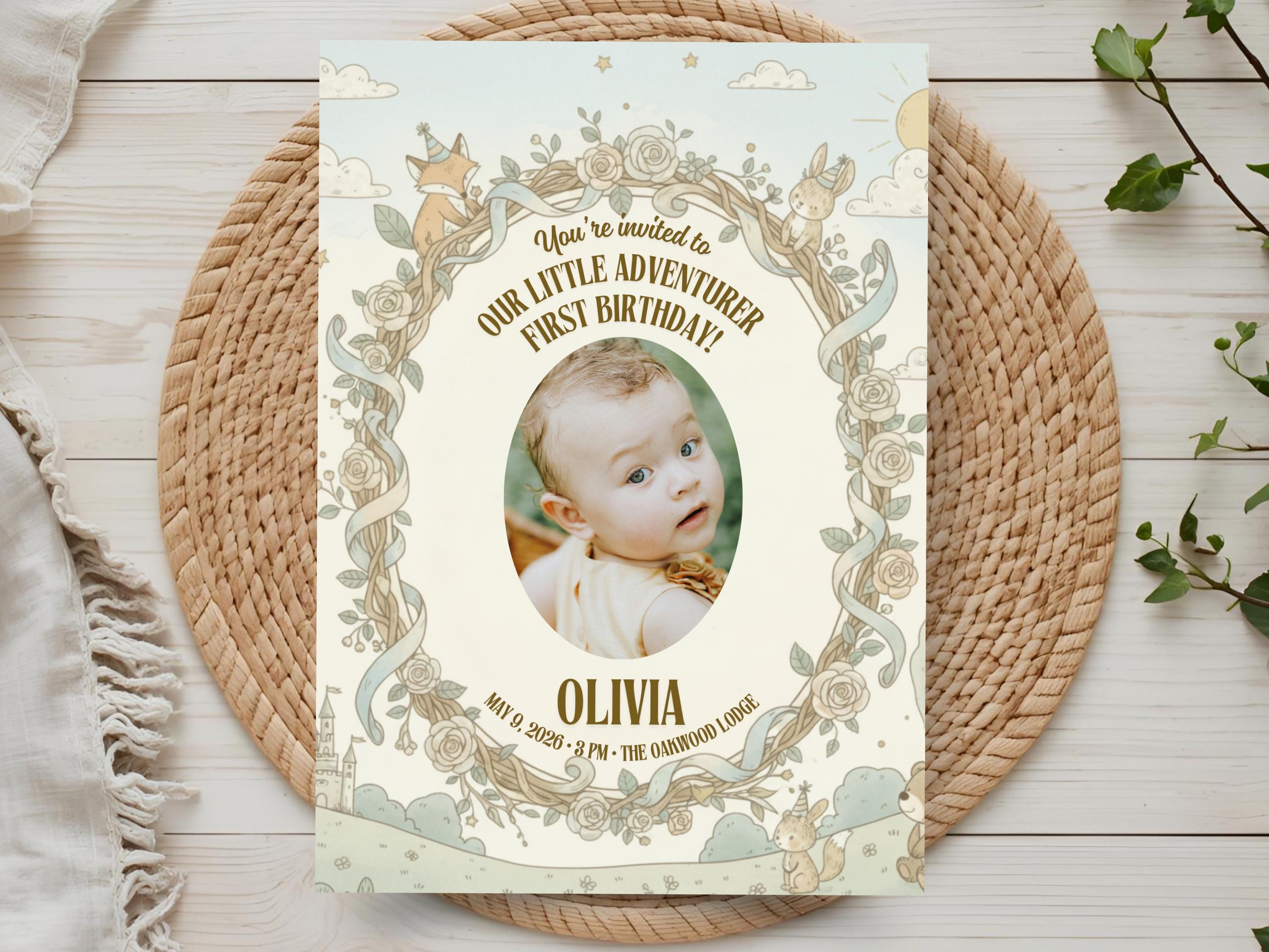 Whimsical Fairy First Birthday Invitation thumbnail 4