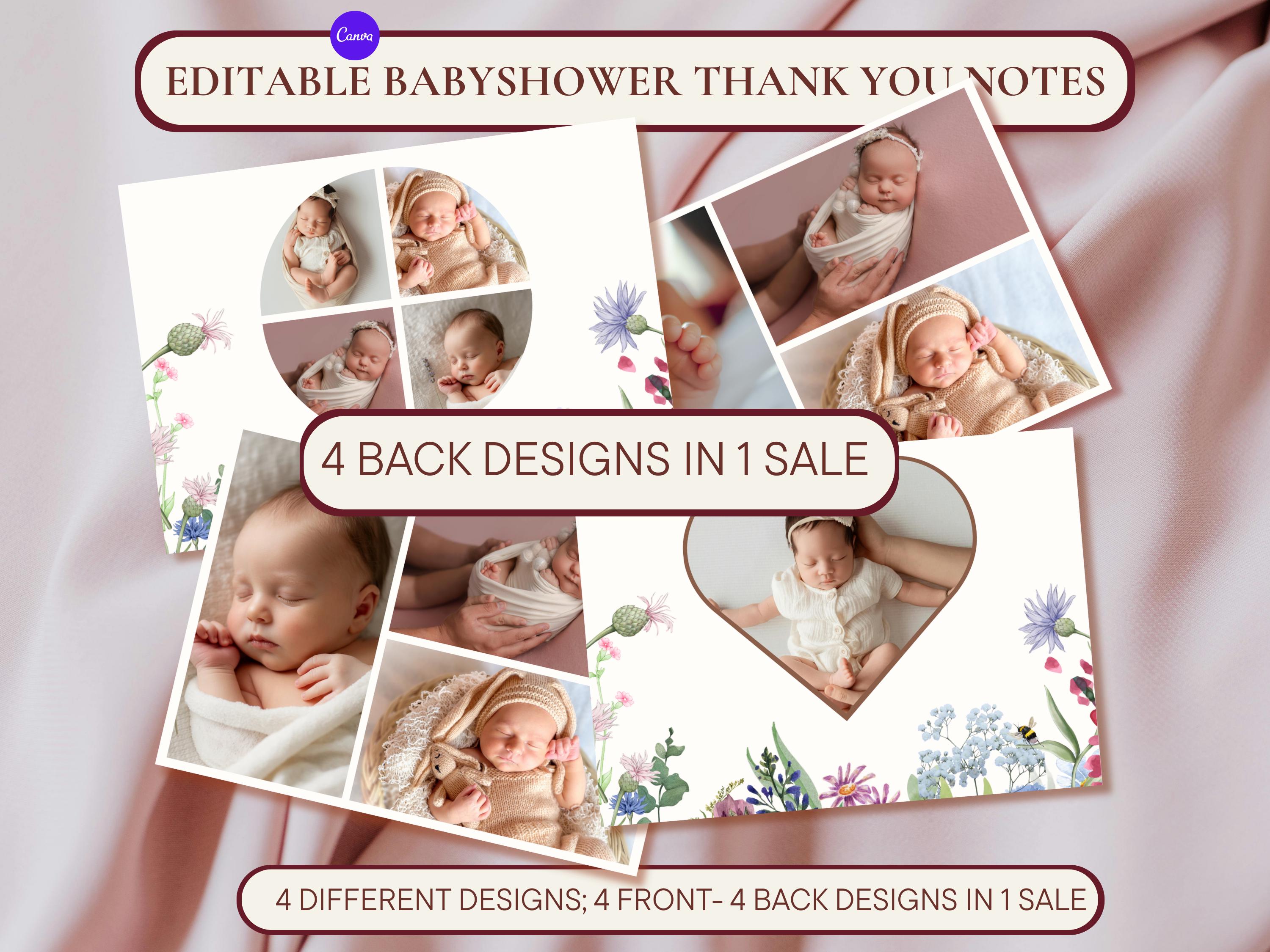 Wildflower Baby Shower Thank You Cards thumbnail 2