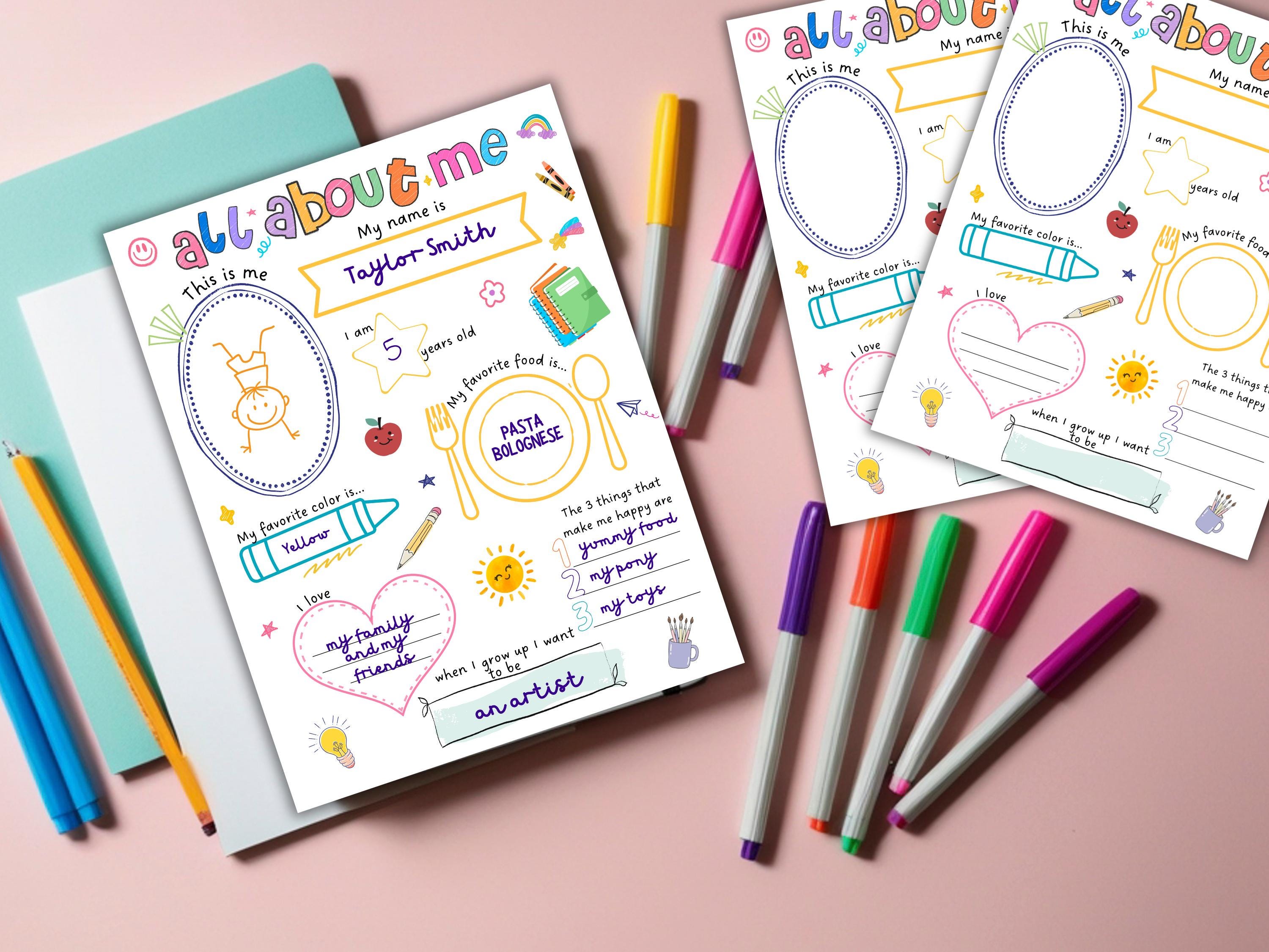 All About Me Back to School Worksheet thumbnail 5