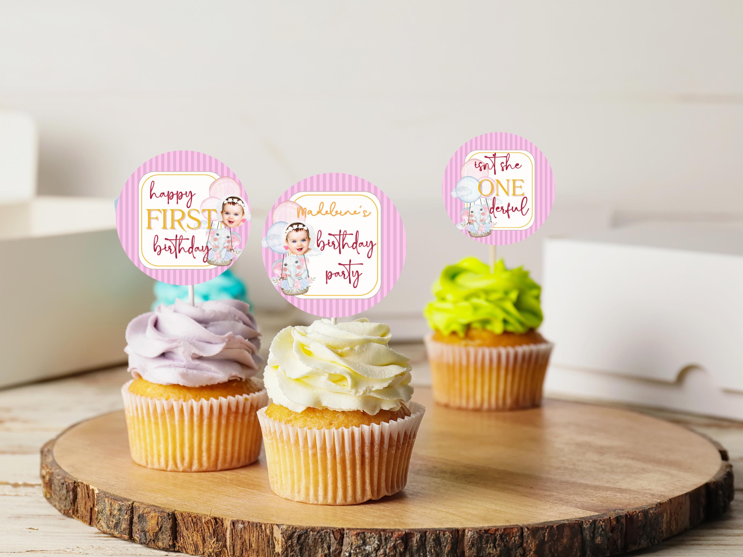 Isn't She ONEderful Cupcake Toppers thumbnail 4