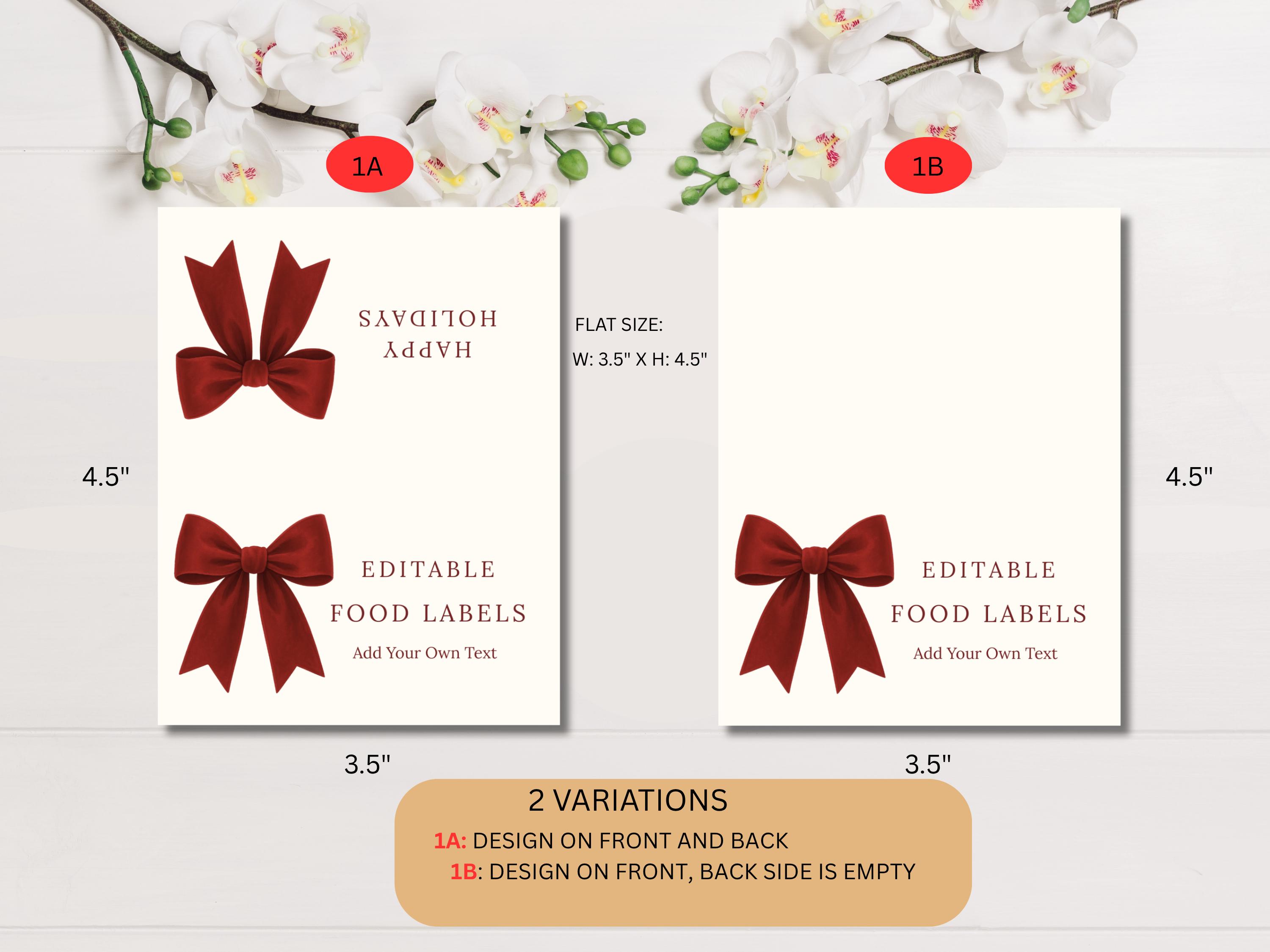 Christmas Holiday Buffet Labels thumbnail 5