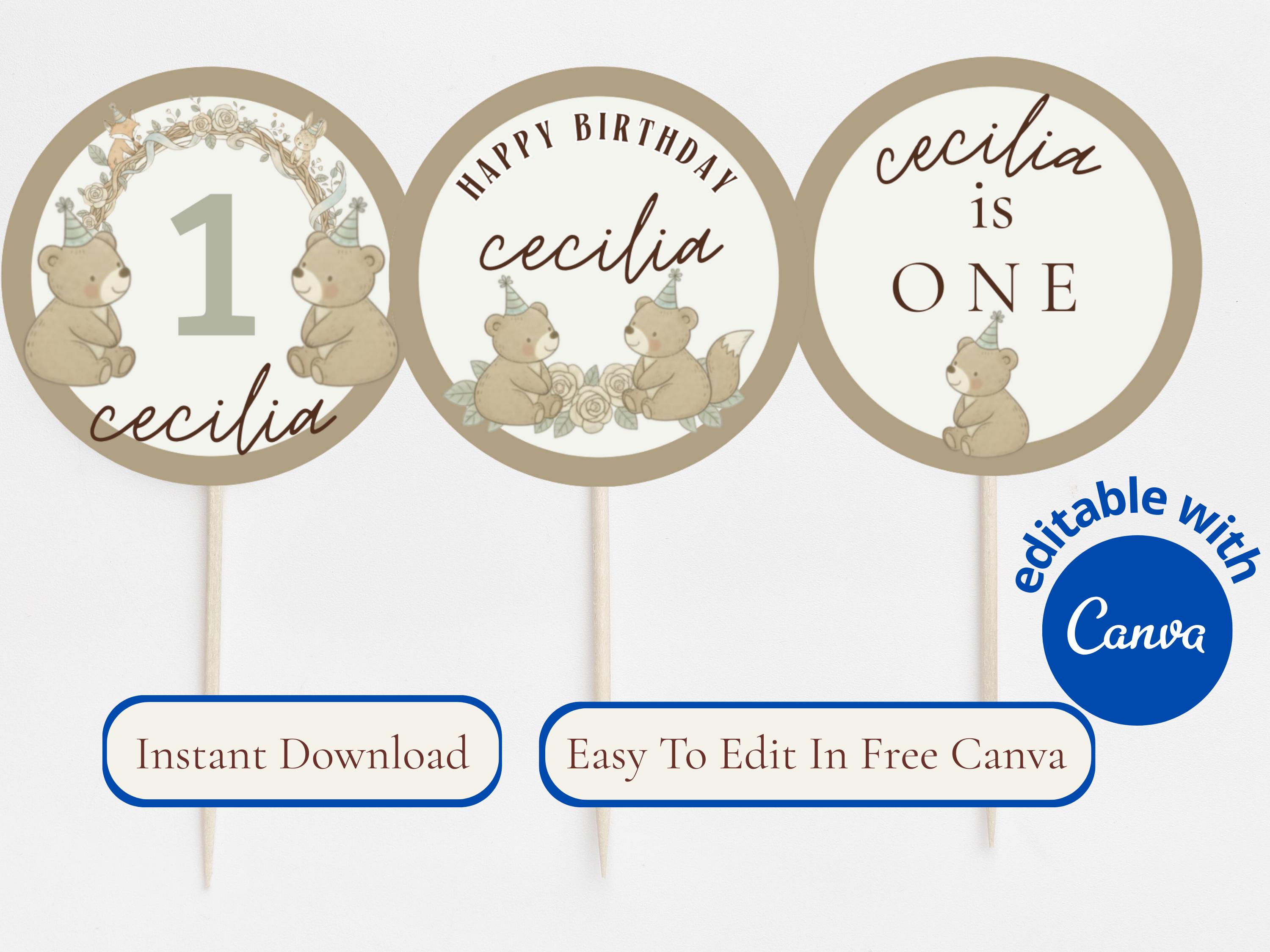 Woodland Fairytale Cupcake Toppers thumbnail 2