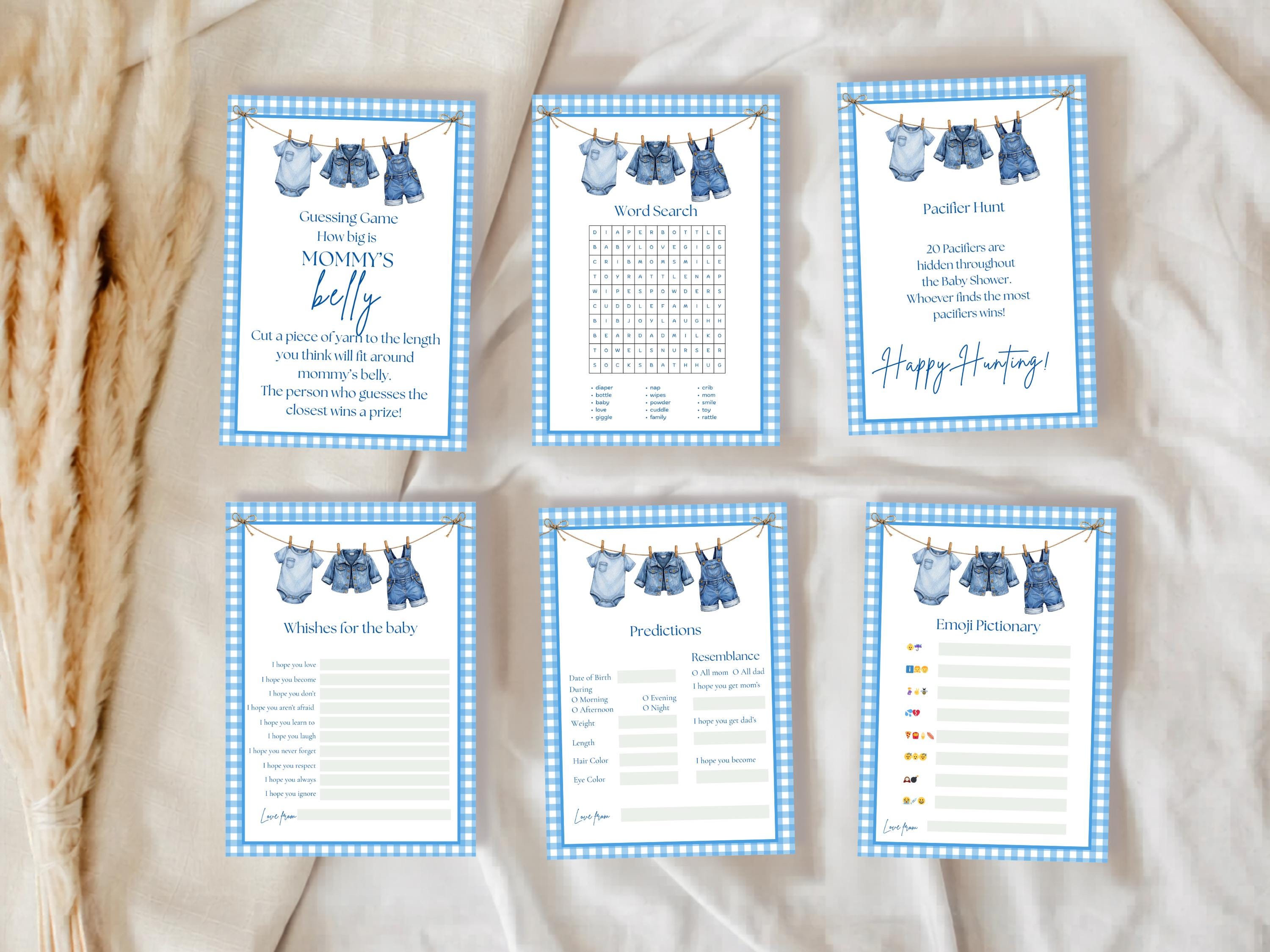 Blue Gingham Baby Shower Games thumbnail 5