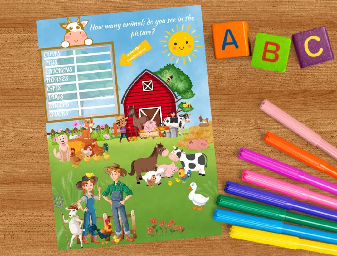 Interactive Worksheets For Kids Etsy