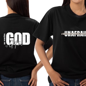 Unafraid/God Got Me Svg Png, Christian quotes, Love for God, Faith Front and Back Svg, Uplifting & Inspirational, No Fear, Front Back Design