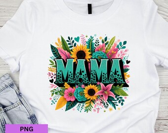 Boho Floral Mom PNG, Mom SVG, Sunflowers Mom PNG, Floral Mom Clipart Png, Blessed Mom Ever Png, Retro Mom Life Png, Mom Sublimation Design.