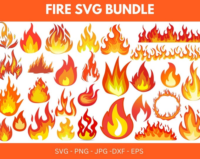 Svg Raging Fire Fire SVG Bundle, Fire Clipart, Fire Svg Files, Fire Flames Svg, Flames ...