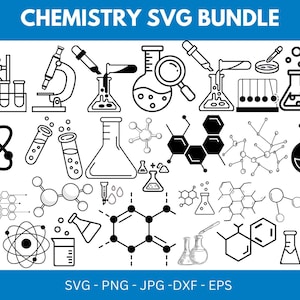 Chemistry SVG Bundle, Chemistry PNG Bundle, Chemistry Clipart, Chemistry SVG Cut Files for Cricut, Science Svg, Test Tube Chemical Svg.