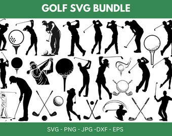 Golf Svg Bundle, Golf Clipart, Golfing Svg, Golfing Design Svg, Golf ball svg, Golf Club, Instant Download, Sports Svg, Golf Player svg.