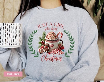 Noël girly PNG, tout-petit hiver Png, filles Santa Png, saison douillette png, sublimation de vacances, design mignon de Noël