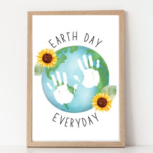 Earth Day Handprint Art, Earth Day Craft, Earth Day Printable, Handprint Craft