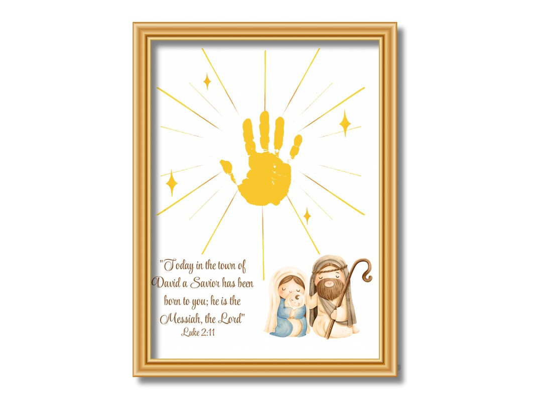 Christmas Nativity Handprint Art, Kids Printable Craft (digital ...