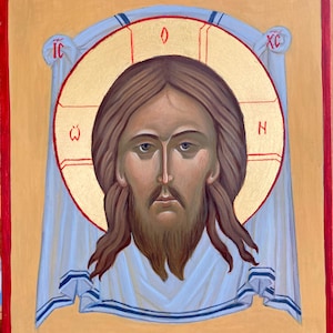 Die heilige Mandylion - handgemalte byzantinische Ikone