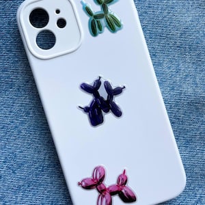 Adesivi 3D, adesivi 3D per telefono, iPad, MacBook, adesivi a forma di cane con palloncino, adesivi flessibili, set di adesivi 3D, adesivi epossidici, adesivi eleganti