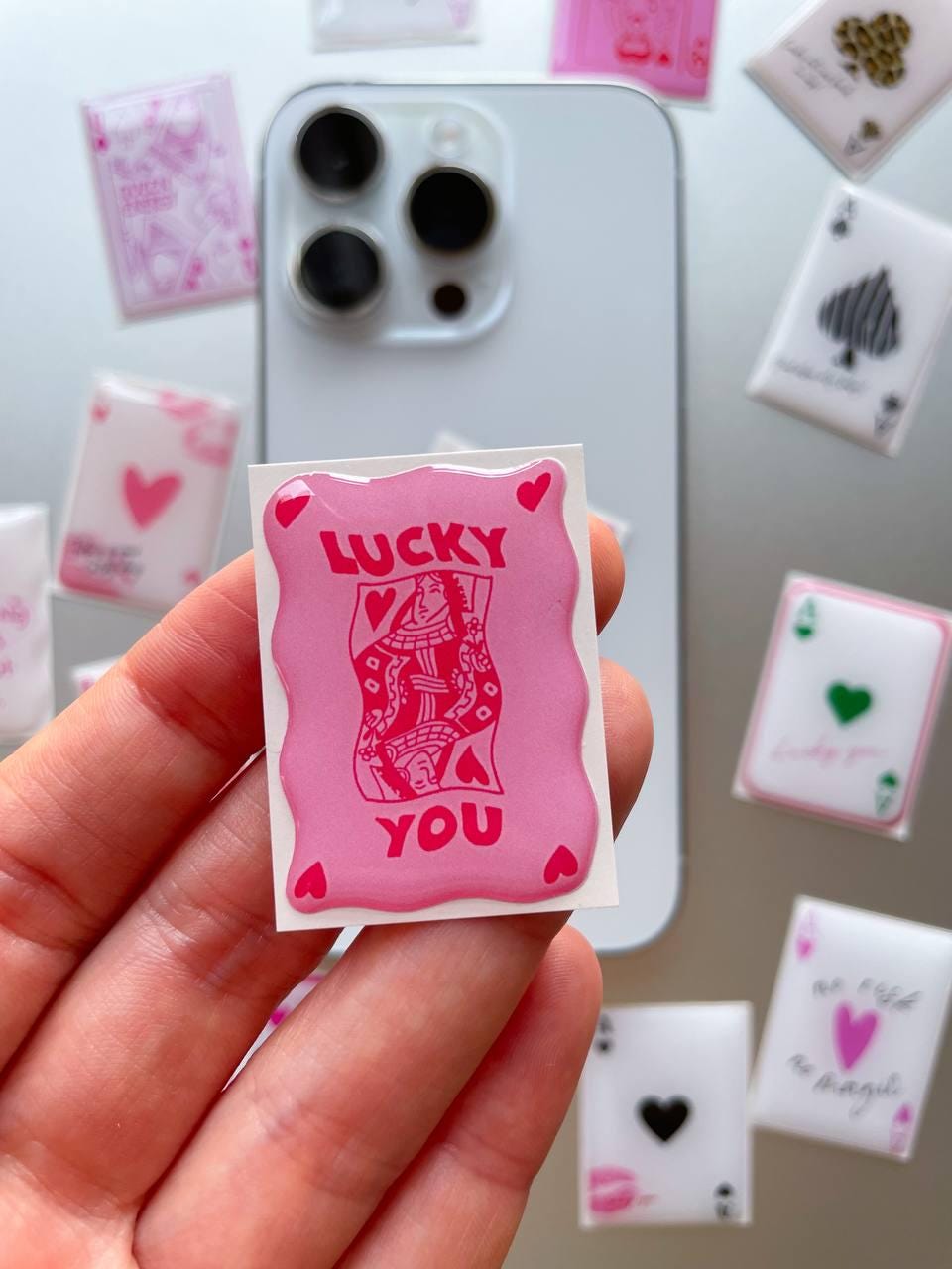 Pack De Stickers 3D époxy Pour Customiser Ta Coque De Téléphone - Lot De 7 Modèles Noirs Tendance
