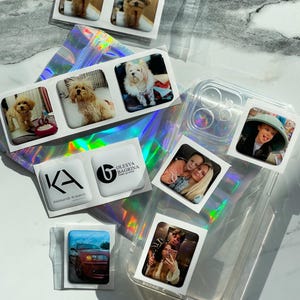 Adesivi 3D personalizzati, adesivi con foto di famiglia, adesivi fotografici personalizzati, adesivi con effetto 3D, adesivi 3D per telefono, regalo per famiglia, amici
