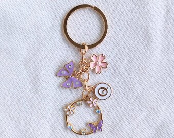 Seasonal Cherry Blossom or Shell Keychain With Your Choice of