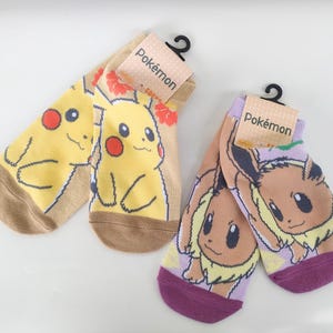Pokemon Pikachu and Eevee cute socks for adults,, Unisex Socks ,, Men's & Women's Socks