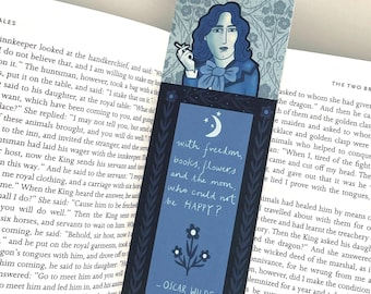 Oscar Wilde Quote Bookmark, Illustrated Perlino Paper