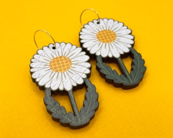 Daisy Earrings / Big Daisy Earrings / Flower Earrings / Statement Flower Earrings