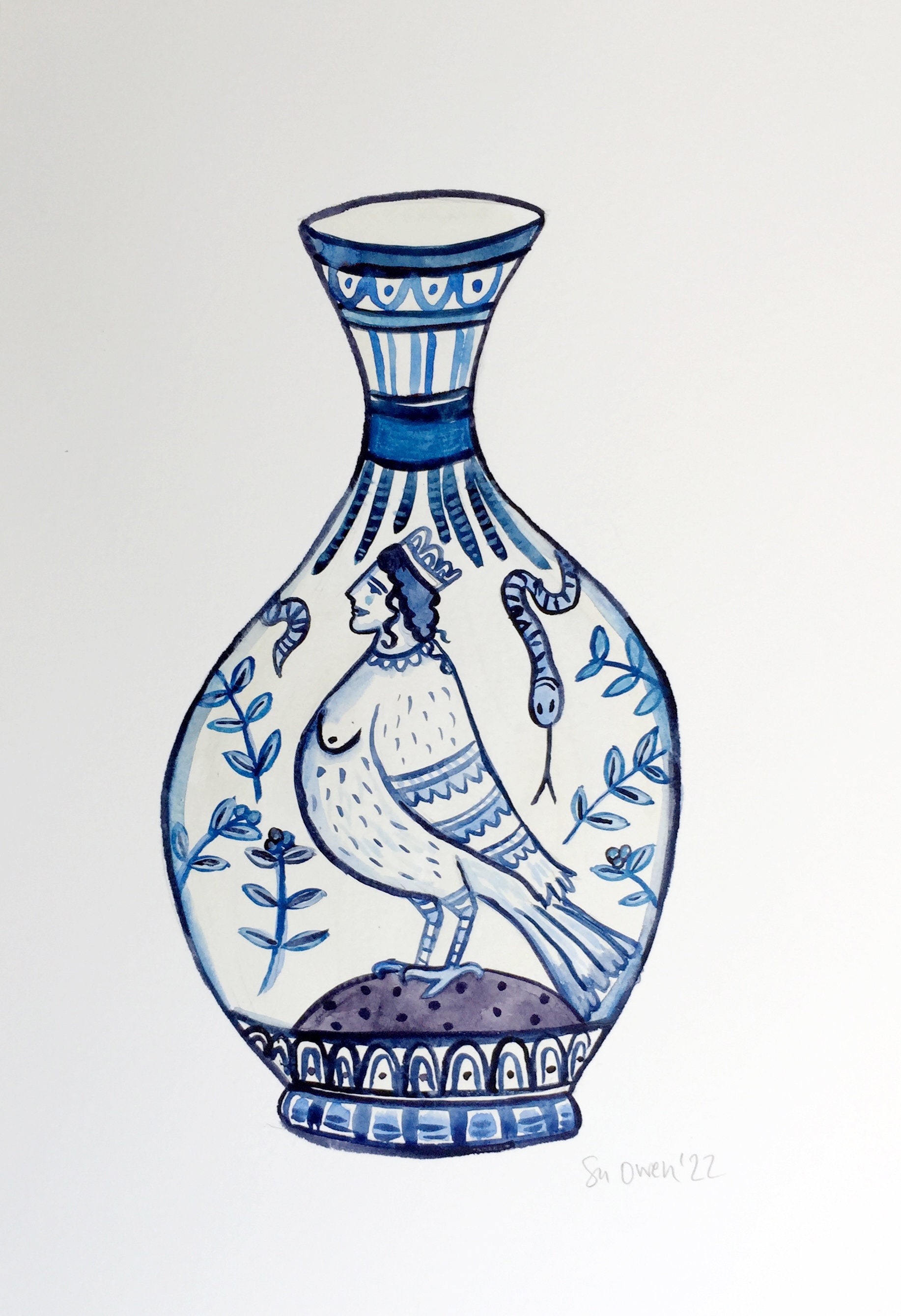 Greek Mythology Painting / Greek Pottery Painting / Original Etsy UK