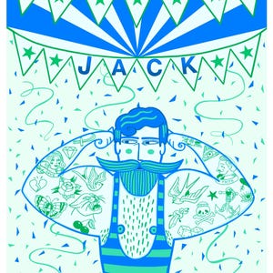 Printable Custom Circus Strongman Print / Digital Download Only