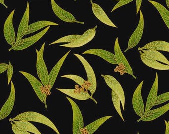 Tecido de algodão premium com contorno metálico | Material de alta qualidade para quilting e costura Leesa Chandler
