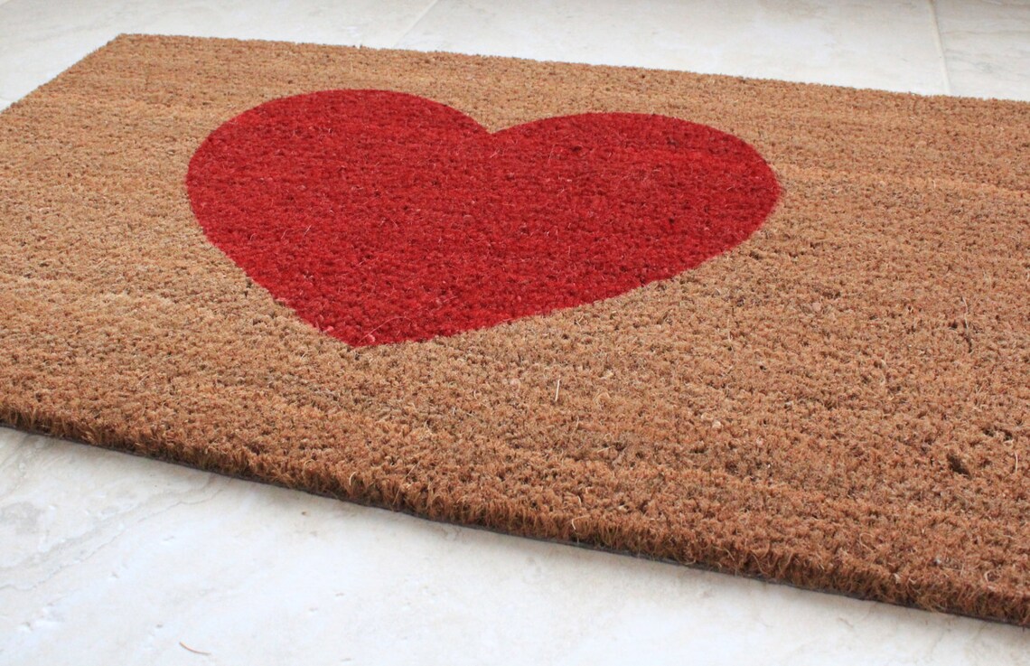Heart Doormat Etsy