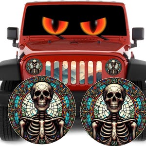 Headlight eye decal skeleton eye