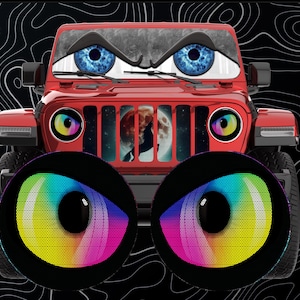 Headlight eye decal mean eyes