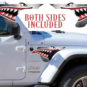 Shark teeth Fender vent decal