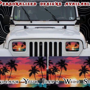 Beach Square Headlight eye decal
