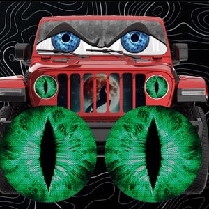 Headlight eye decal cat eyes