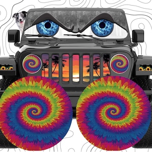 Tie dye Headlight eyes