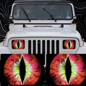 Square Headlight eye decal