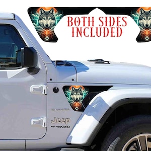 Wolf fender vent decal