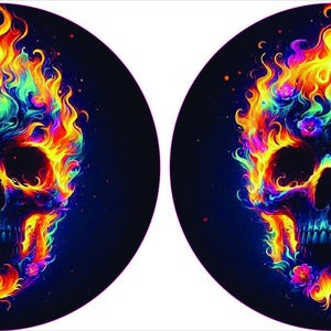 Headlight eye decal skulls