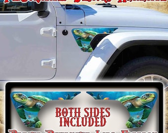 Sea Turtle Fender Vent Decal - Jeep JL/JT Vinyl Graphic