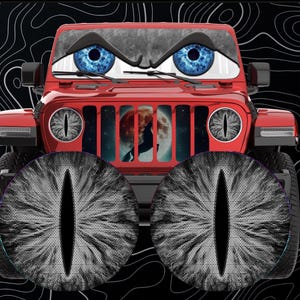 Headlight eye decal Black and white
