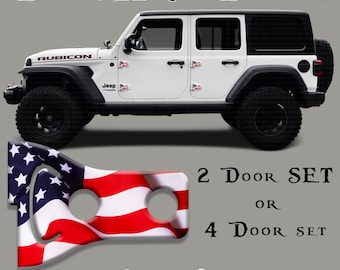 American flag Door hinge decal