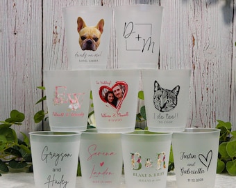 Personalized Frosted Party Cups: Custom Engraved Wedding Favors