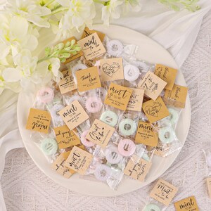 Mint to Be Candy: Personalized Wedding Favor With Kraft Tags - Etsy
